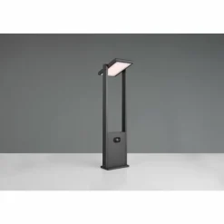 Luminaires Trio Malawi Lampadaire d'extérieur LED Anthracite, 1 lumière, Détecteur de mouvement