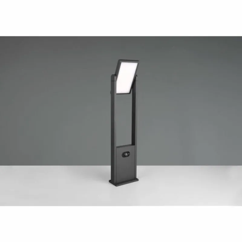 Luminaires Trio Malawi Lampadaire d'extérieur LED Anthracite, 1 lumière, Détecteur de mouvement