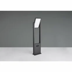 Luminaires Trio Malawi Lampadaire d'extérieur LED Anthracite, 1 lumière, Détecteur de mouvement