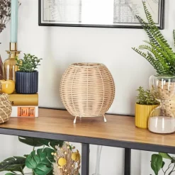 Style Boho-Chic-hofstein Malpica Lampe à poser Beige, 1 lumière