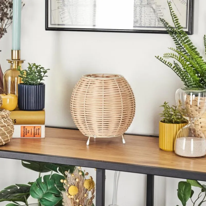 Style Boho-Chic-hofstein Malpica Lampe à poser Beige, 1 lumière