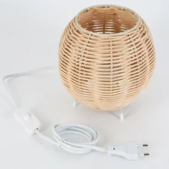 Style Boho-Chic-hofstein Malpica Lampe à poser Beige, 1 lumière