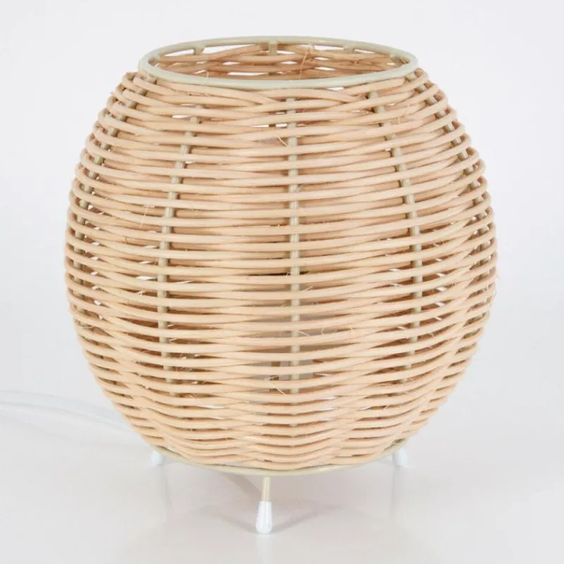 Style Boho-Chic-hofstein Malpica Lampe à poser Beige, 1 lumière