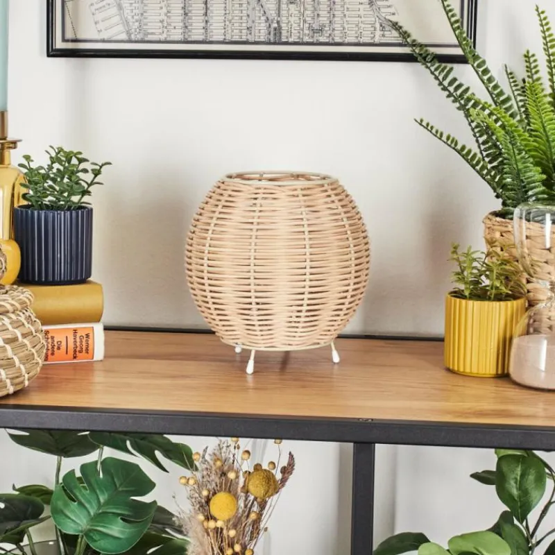 Style Boho-Chic-hofstein Malpica Lampe à poser Beige, 1 lumière