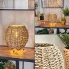 Style Boho-Chic-hofstein Malpica Lampe à poser Beige, 1 lumière