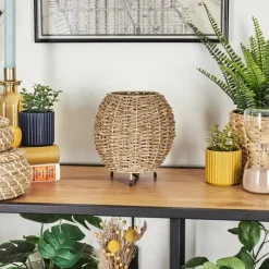 Style Boho-Chic-hofstein Malpica Lampe à poser Beige, 1 lumière