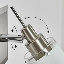 hofstein Maren Applique murale, Spot mural LED Chrome, Nickel mat, 1 lumière