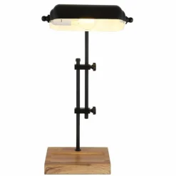 Lampes En Bois-Luminaires Globo Lighting Marid Lampe à poser Écru, Noir, 1 lumière