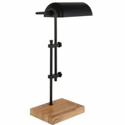 Lampes En Bois-Luminaires Globo Lighting Marid Lampe à poser Écru, Noir, 1 lumière