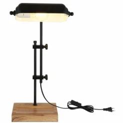 Lampes En Bois-Luminaires Globo Lighting Marid Lampe à poser Écru, Noir, 1 lumière