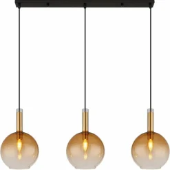 Luminaires Globo Lighting Marinella Suspension Noir, 3 lumières