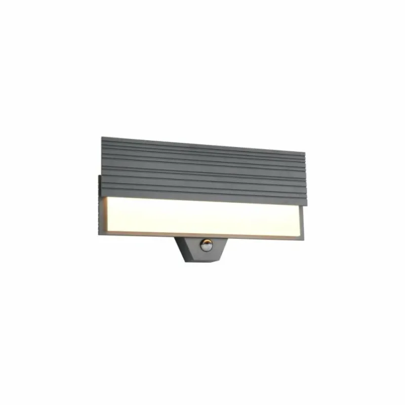 Luminaires Trio MARIZA Applique murale LED Anthracite, 1 lumière, Détecteur de mouvement