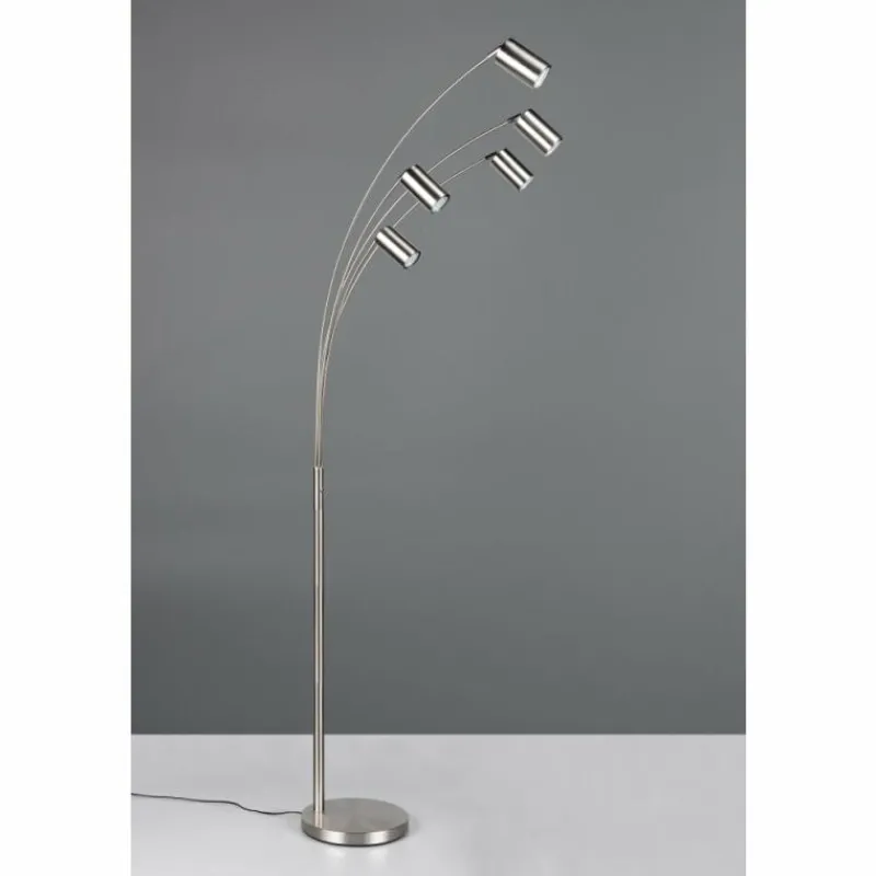 Luminaires Trio Marley Lampadaire Nickel mat, 5 lumières* Lampadaires Et Lampes Sur Pied