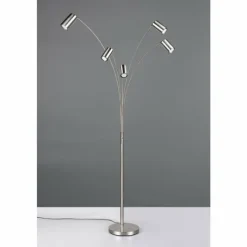 Luminaires Trio Marley Lampadaire Nickel mat, 5 lumières* Lampadaires Et Lampes Sur Pied