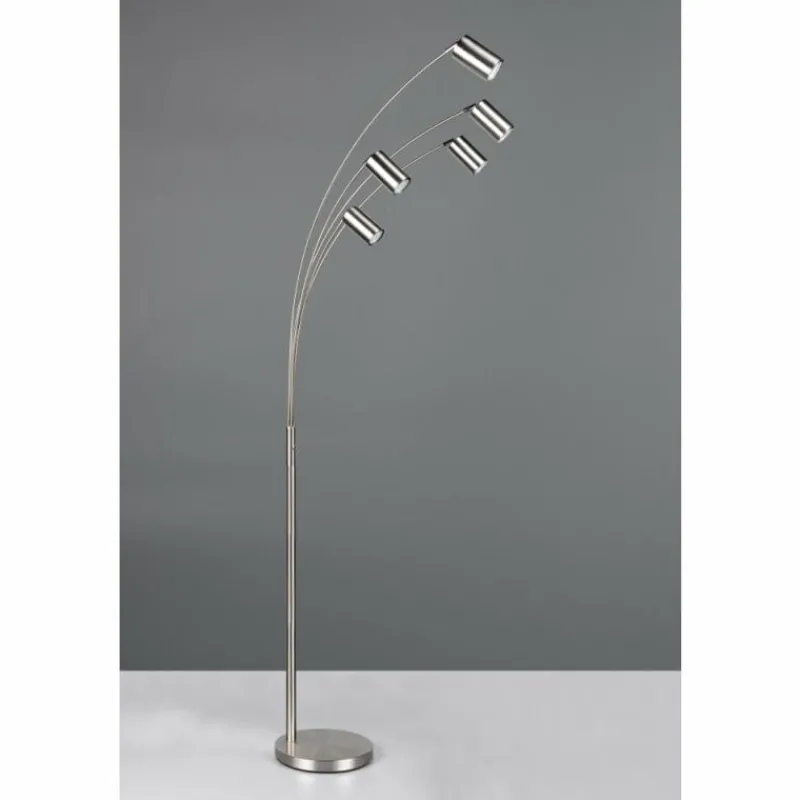 Luminaires Trio Marley Lampadaire Nickel mat, 5 lumières* Lampadaires Et Lampes Sur Pied
