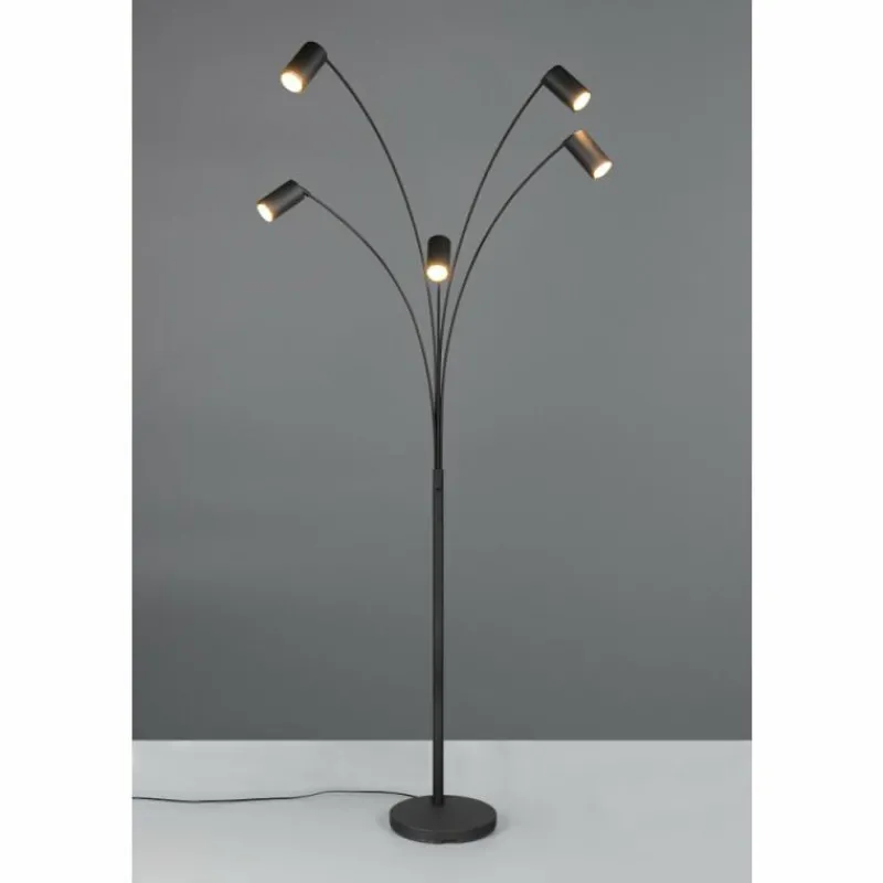 Luminaires Trio Marley Lampadaire Noir, 5 lumières* Lampadaires Et Lampes Sur Pied