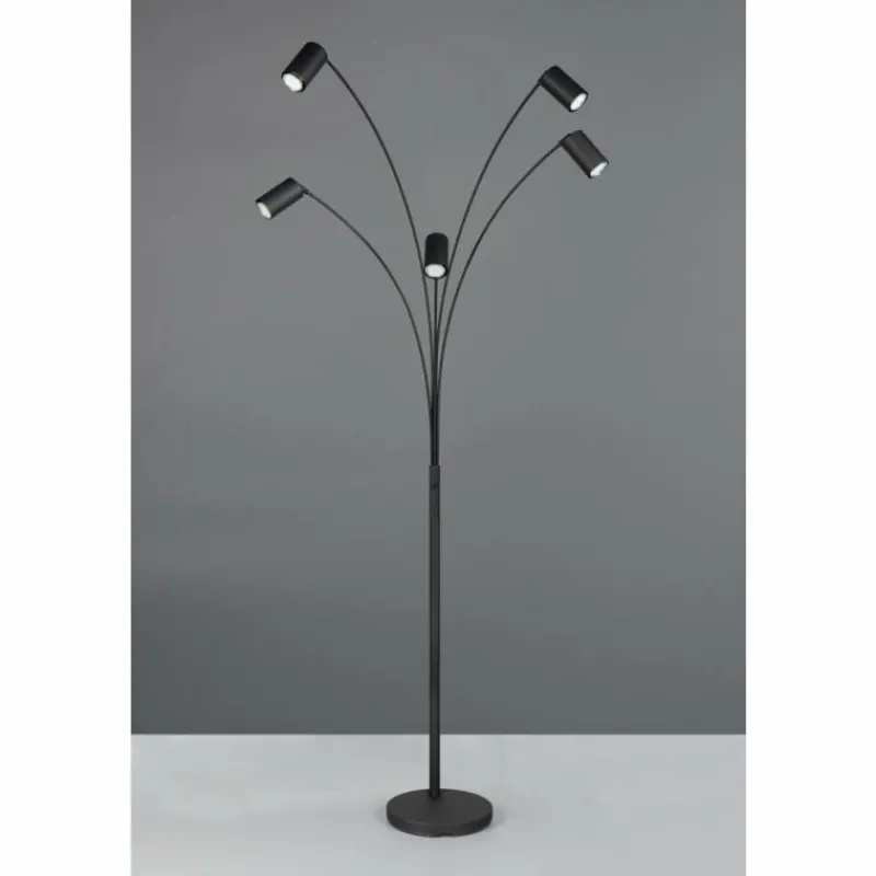 Luminaires Trio Marley Lampadaire Noir, 5 lumières* Lampadaires Et Lampes Sur Pied