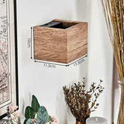 hofstein Marmorera Applique murale, Spot mural Couleur bois, Noir, 1 lumière