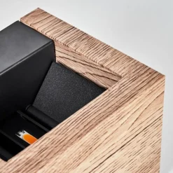 hofstein Marmorera Applique murale, Spot mural Couleur bois, Noir, 1 lumière