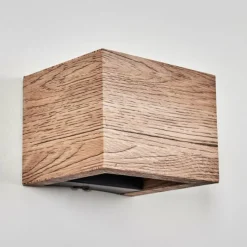 hofstein Marmorera Applique murale, Spot mural Couleur bois, Noir, 1 lumière