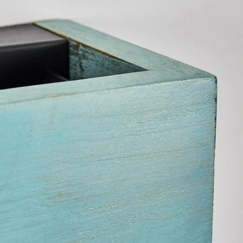 Lampes En Bois-hofstein Marmorera Applique murale, Spot mural Noir, Turquoise, 1 lumière