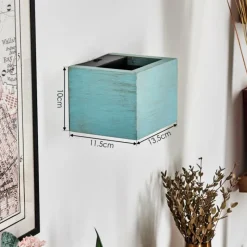 Lampes En Bois-hofstein Marmorera Applique murale, Spot mural Noir, Turquoise, 1 lumière