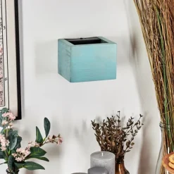 Lampes En Bois-hofstein Marmorera Applique murale, Spot mural Noir, Turquoise, 1 lumière