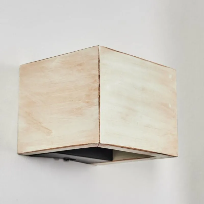 Lampes En Bois-hofstein Marmorera Applique murale, Spot mural Écru, Noir, 1 lumière