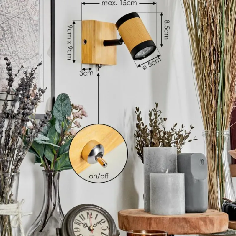 Luminaires Scandinaves-hofstein Martim Applique murale Chrome, Écru, Noir, 1 lumière