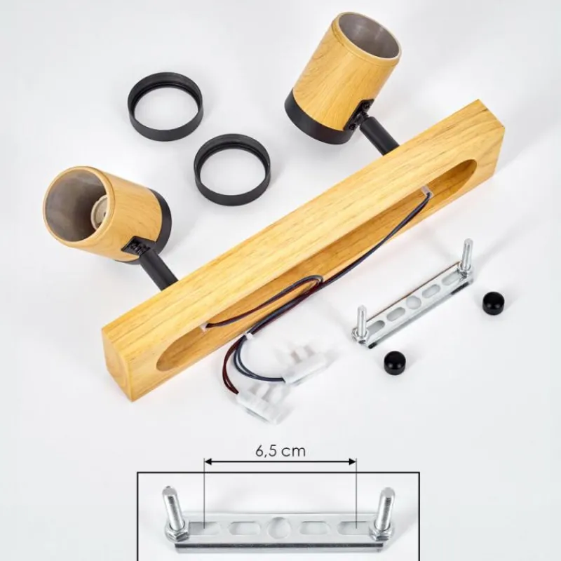 Luminaires Scandinaves-hofstein Martim Plafonnier Écru, Noir, 2 lumières