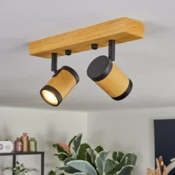 Luminaires Scandinaves-hofstein Martim Plafonnier Écru, Noir, 2 lumières