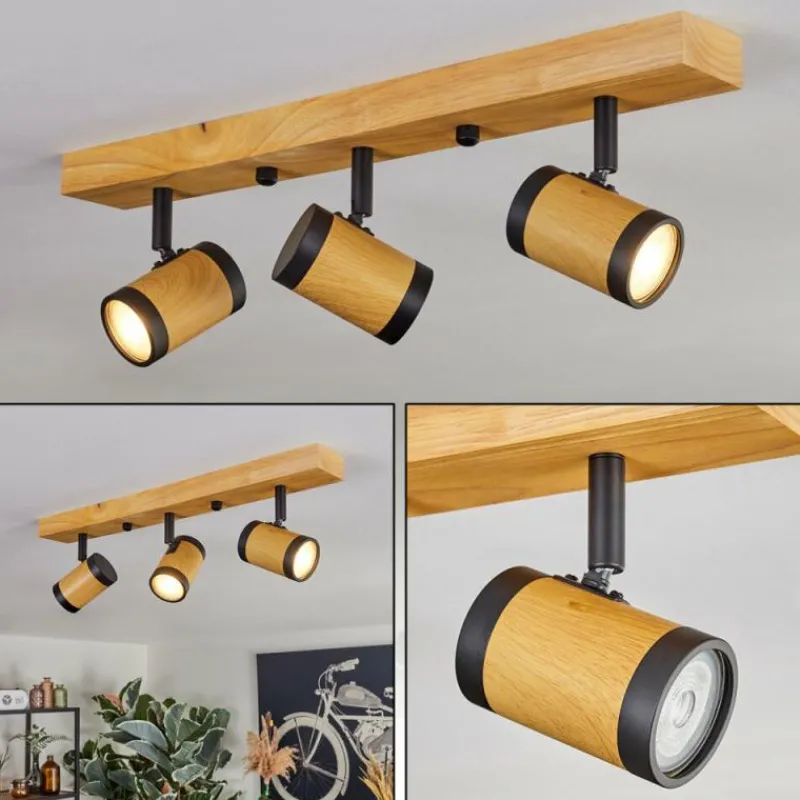 Luminaires Scandinaves-hofstein Martim Plafonnier Écru, Noir, 3 lumières