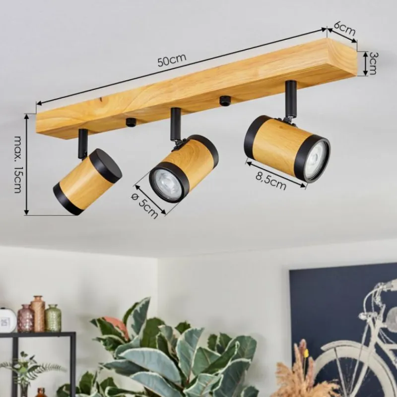 Luminaires Scandinaves-hofstein Martim Plafonnier Écru, Noir, 3 lumières