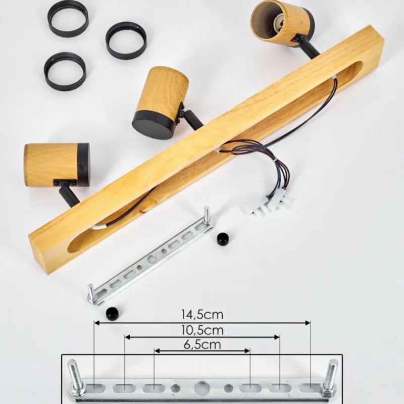 Luminaires Scandinaves-hofstein Martim Plafonnier Écru, Noir, 3 lumières