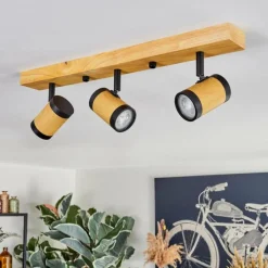 Luminaires Scandinaves-hofstein Martim Plafonnier Écru, Noir, 3 lumières