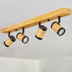 Luminaires Scandinaves-hofstein Martim Plafonnier Écru, Noir, 4 lumières