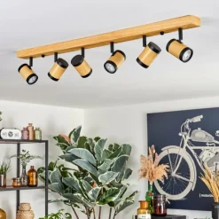 Luminaires Scandinaves-hofstein Martim Plafonnier Écru, Noir, 6 lumières