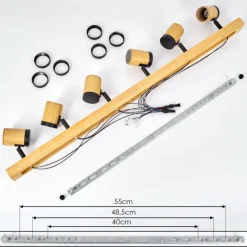 Luminaires Scandinaves-hofstein Martim Plafonnier Écru, Noir, 6 lumières