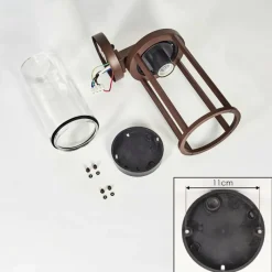 hofstein Martinha Lampe murale d´extérieur Rouille, 1 lumière, Détecteur de mouvement