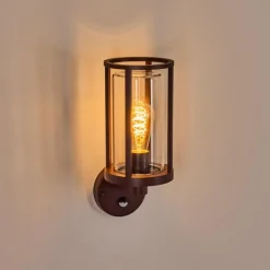 hofstein Martinha Lampe murale d´extérieur Rouille, 1 lumière, Détecteur de mouvement