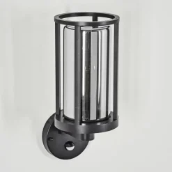 hofstein Martinha Lampe murale d´extérieur Noir, 1 lumière, Détecteur de mouvement