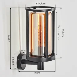 hofstein Martinha Lampe murale d´extérieur Noir, 1 lumière