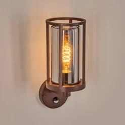 hofstein Martinha Lampe murale d´extérieur Rouille, 1 lumière, Détecteur de mouvement
