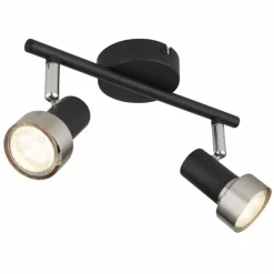 Luminaires Globo Lighting Mason Plafonnier, Spot de plafond, Applique murale, Spot mural Chrome, Noir, 2 lumières* Spots Et Projecteurs