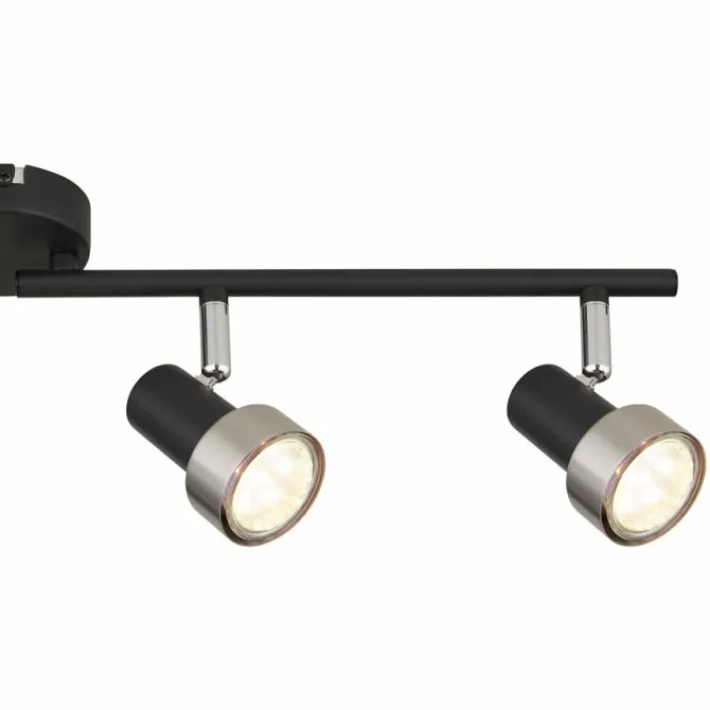 Luminaires Globo Lighting Mason Plafonnier, Spot de plafond, Applique murale, Spot mural Chrome, Noir, 4 lumières* Spots Et Projecteurs