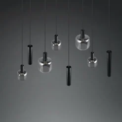 Luminaires Trio Mataro Noir, 8 lumières