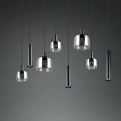 Luminaires Trio Mataro Noir, 8 lumières