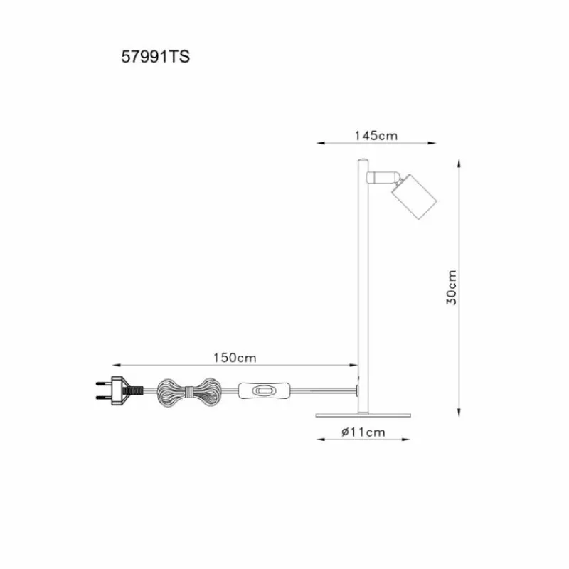 Luminaires Globo Lighting Matrix Lampe à poser Noir, 1 lumière* Lampes À Poser