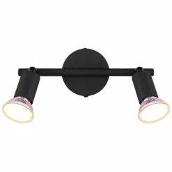 Luminaires Globo Lighting Matrix Plafonnier, Spot de plafond, Applique murale, Spot mural Noir, 2 lumières* Spots Et Projecteurs