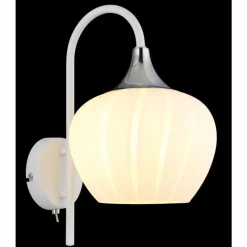 Luminaires Globo Lighting Maxy Applique murale Chrome, Blanc, 1 lumière